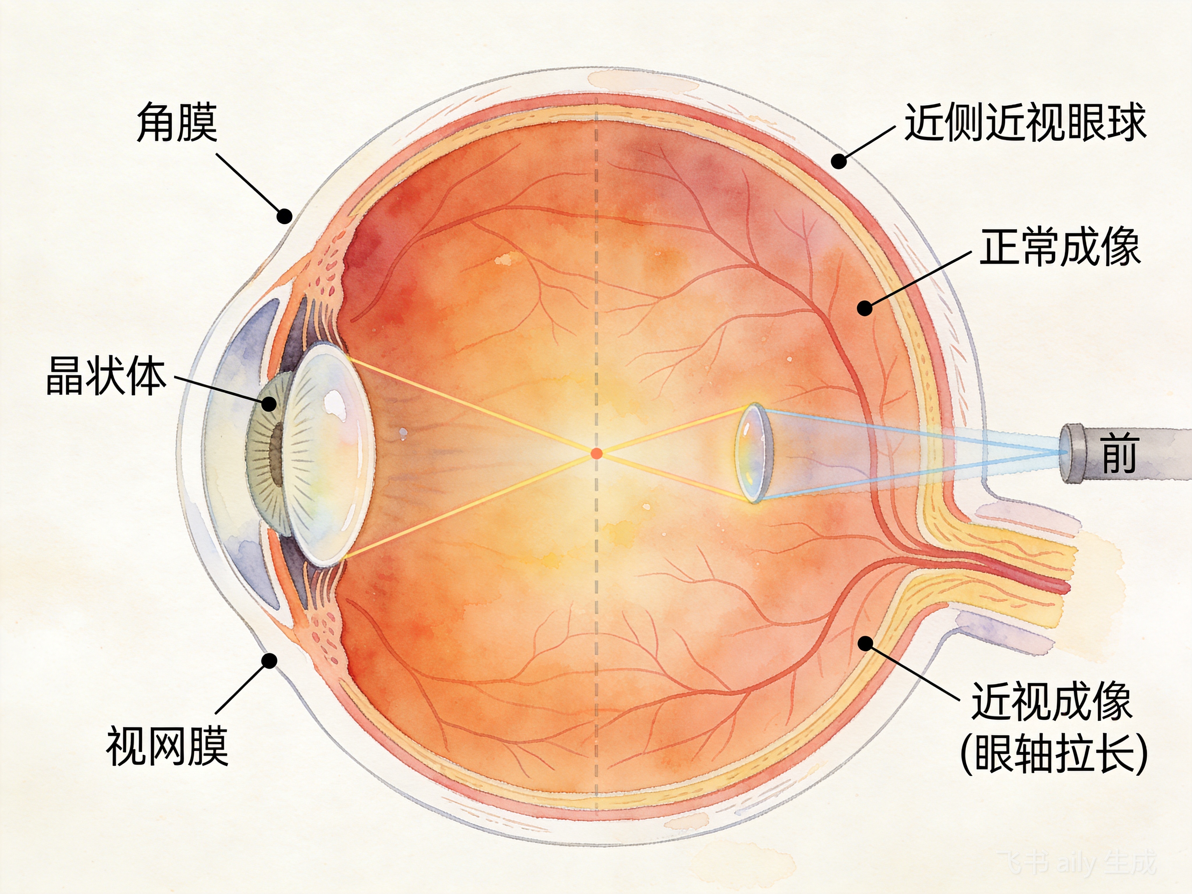 眼球结构示意图